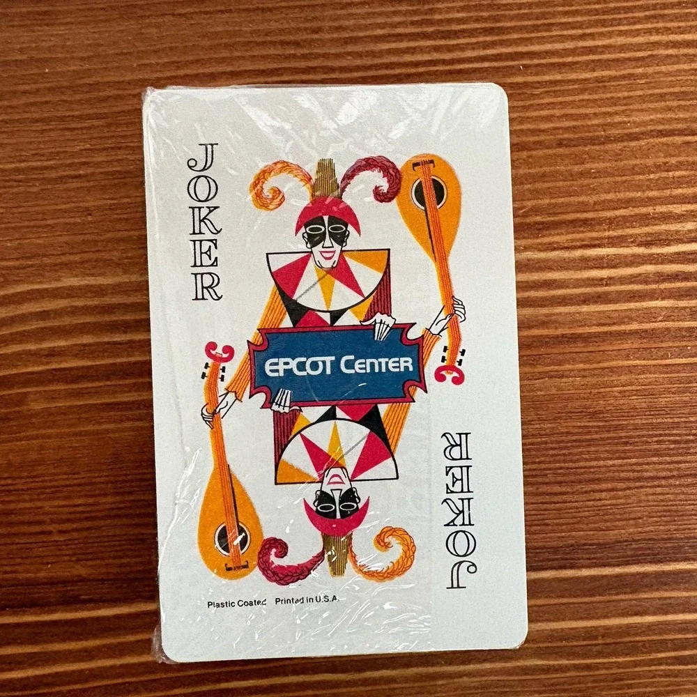 Walt Disney World EPCOT Center Playing Cards Sealed Deck w/ Plastic Case